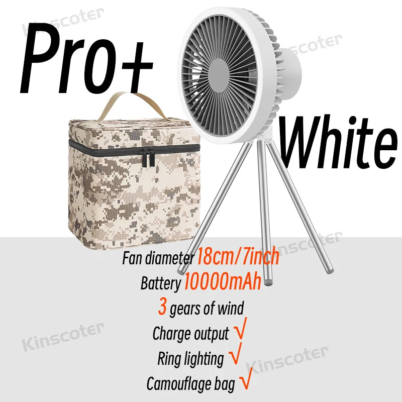Fan Portable Rechargeable Camping desktop