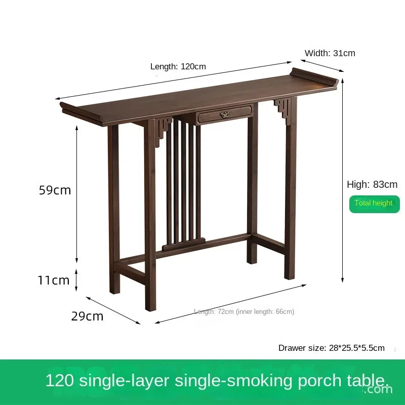Chinese-Style Foyer or Entrance table, Bamboo and solid Wood