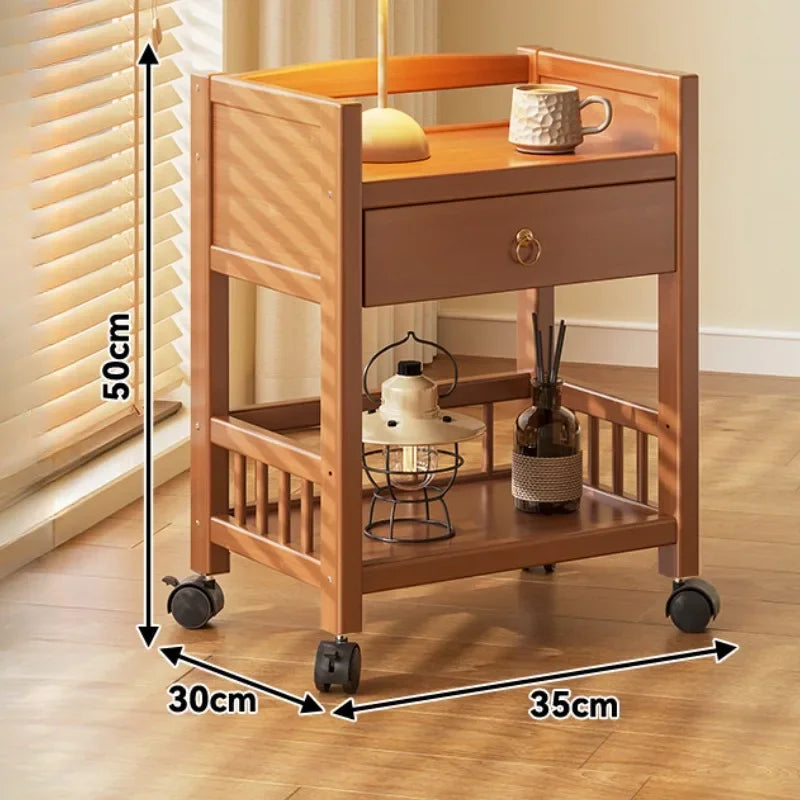 Wheeled Storage cart with Removable Shelf, Equipped with Wheels, Stable Load Bearing