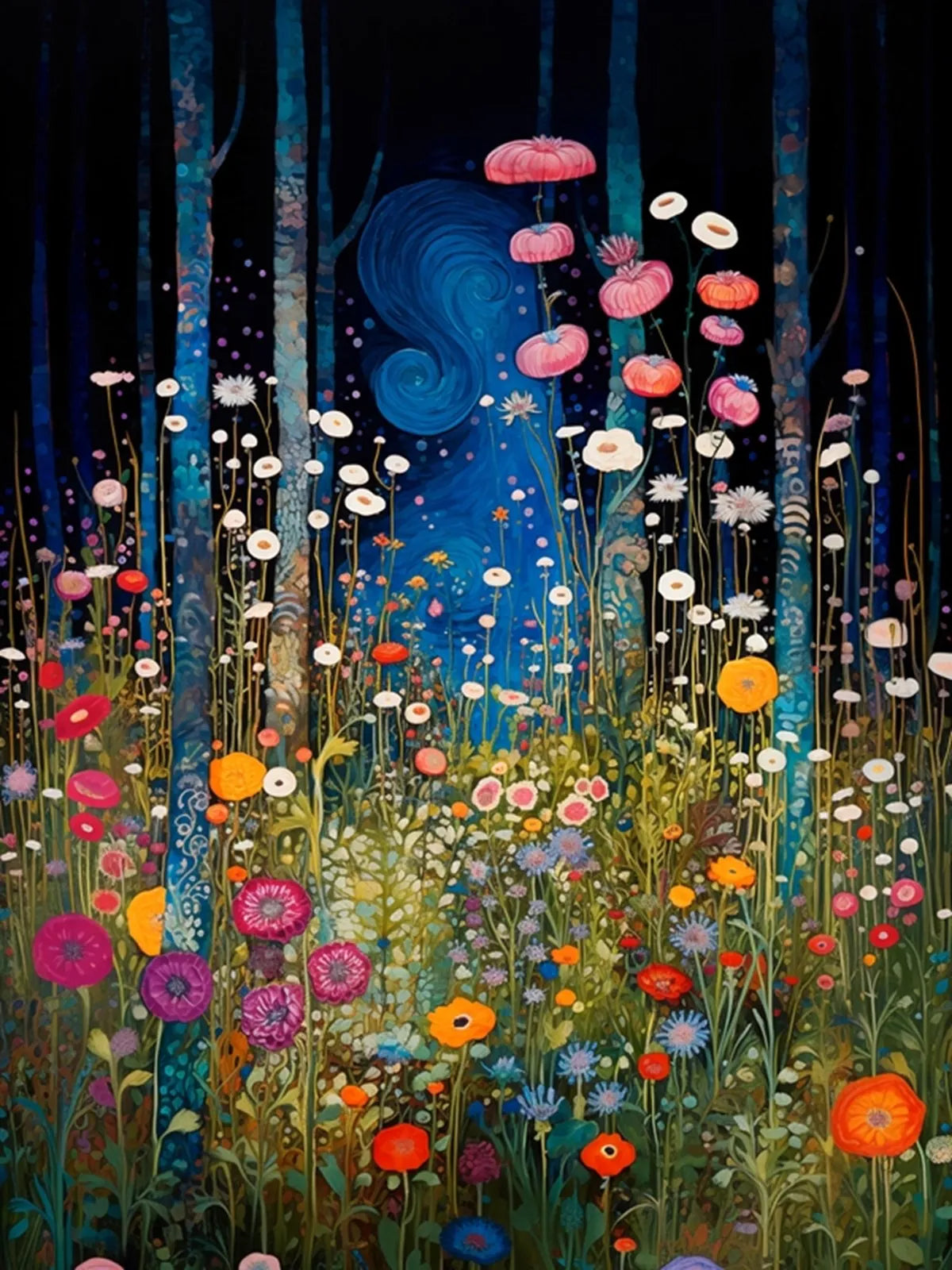 Beautiful Colorful Abstract Flower Canvas Poster Wall Art Pictures