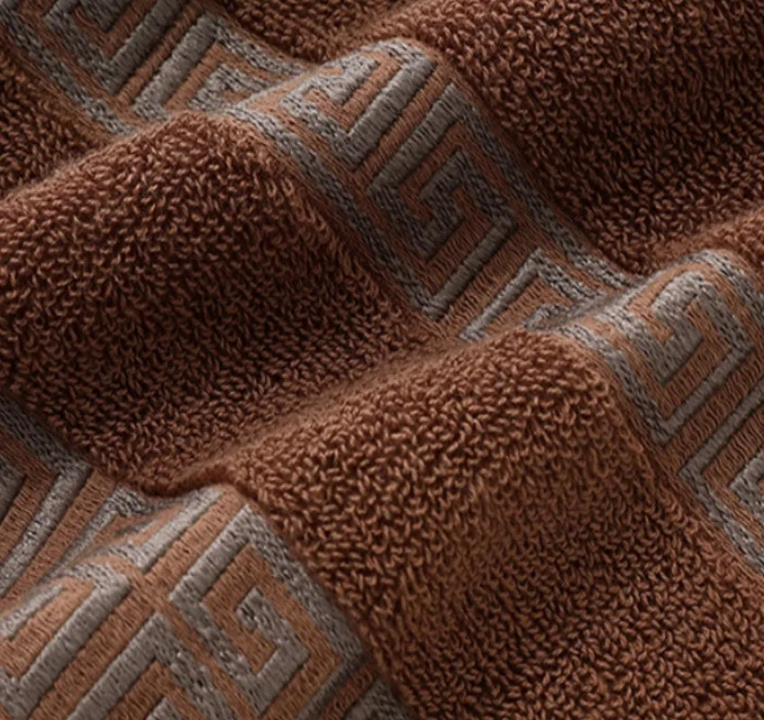 1/4/6pcs Black Cotton Towels, Embroidered Hotel Quality Bath Towels, Thicken Face Towels