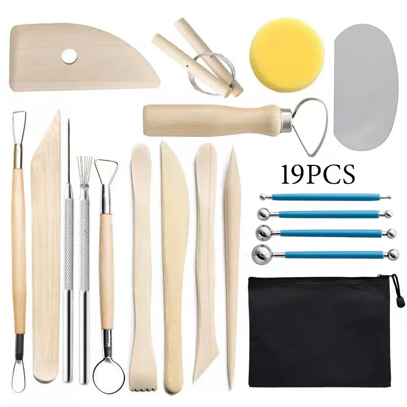 Pottery Clay Sculpting Tools Kit 8-62 PCS/Set, Cerramic Wax Clays Carving Tool