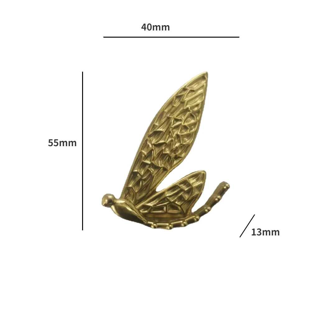 Gold Dragonfly Metal Art, Or Drawer Handles, Or Dresser Pulls