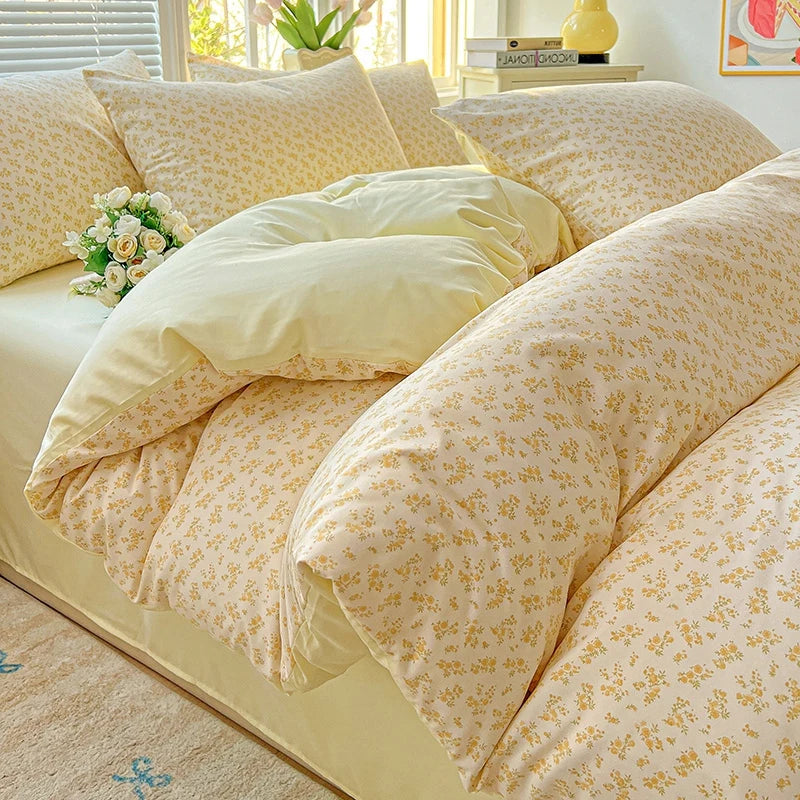 Washed Cotton Double Yarn Single Quilt Cover Korean Version Duvet Skin Friendly Bedding