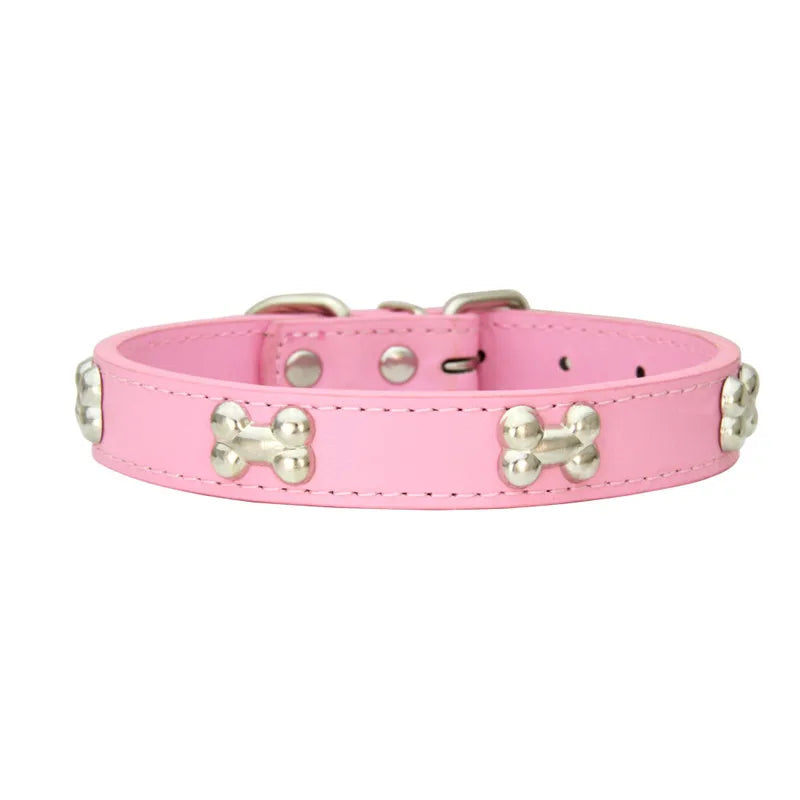 Durable Leather Dog Collars: Small, Medium, Large Size