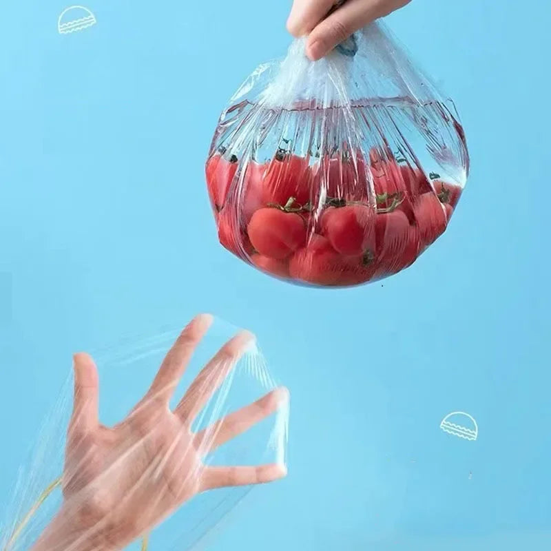 Elastic Food Covers 100Pcs, Plastic Bowl Lids, Seals in Freshness.