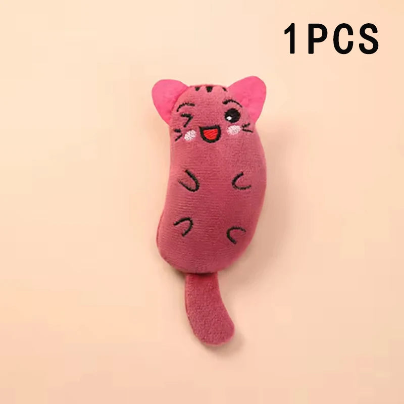 Cartoon Animal Toys, Durable Bite-Resistant, Plush Interactive Cat Toys