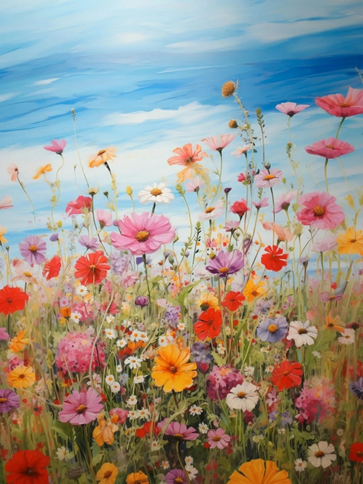 Beautiful Colorful Abstract Flower Canvas Poster Wall Art Pictures