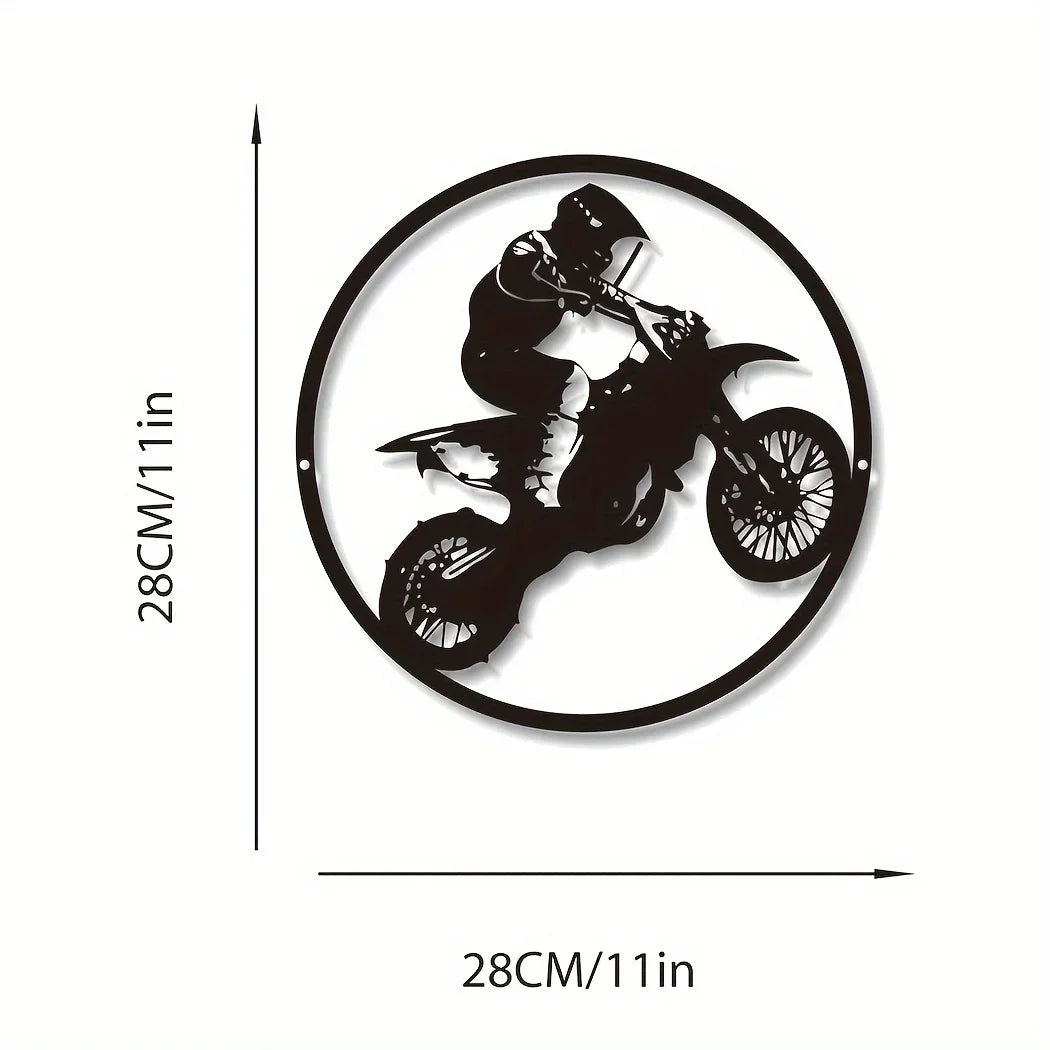 Biker Black Metal Wall Art