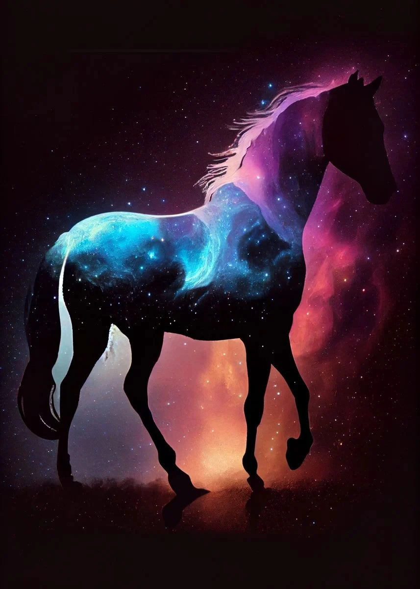 Watercolors Of Various Styles Horses Canvas Wall Art