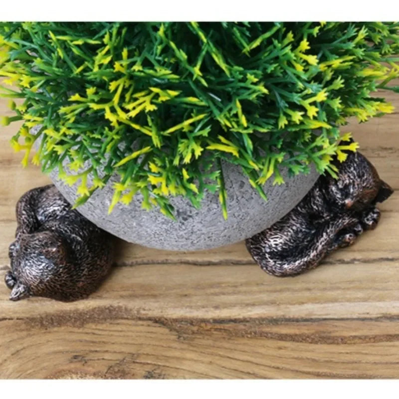 3Pcs Flower Pot Stand Cat Shape, Pot Risers For Garden Pots