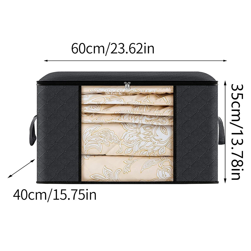 Large Capacity Clothes storage bag, Foldable Blanket Storage, Use For Closets