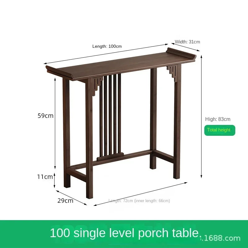 Chinese-Style Foyer or Entrance table, Bamboo and solid Wood