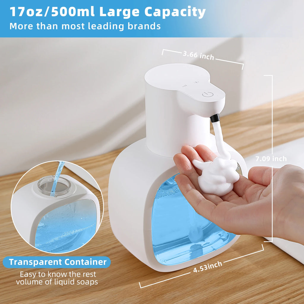 Wall Mounted Automatic Soap Dispenser Foam 500ml Rechargeable