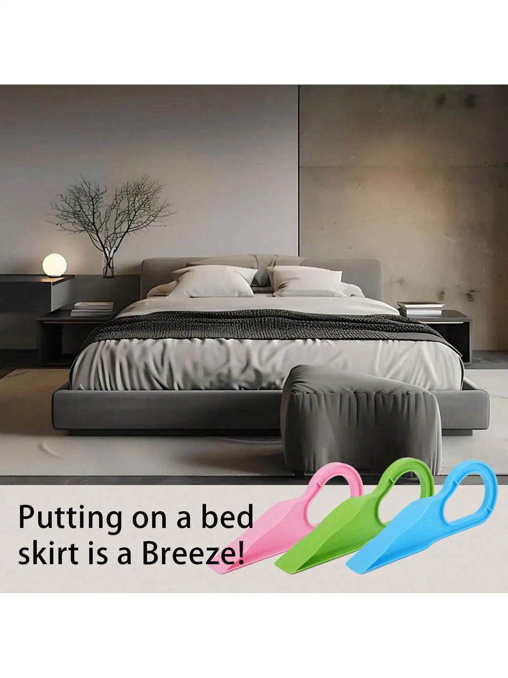 ﻿
1/2 pcs Mattress Lifter Tool for Changing, Removing. Bed Skirts, Wedge