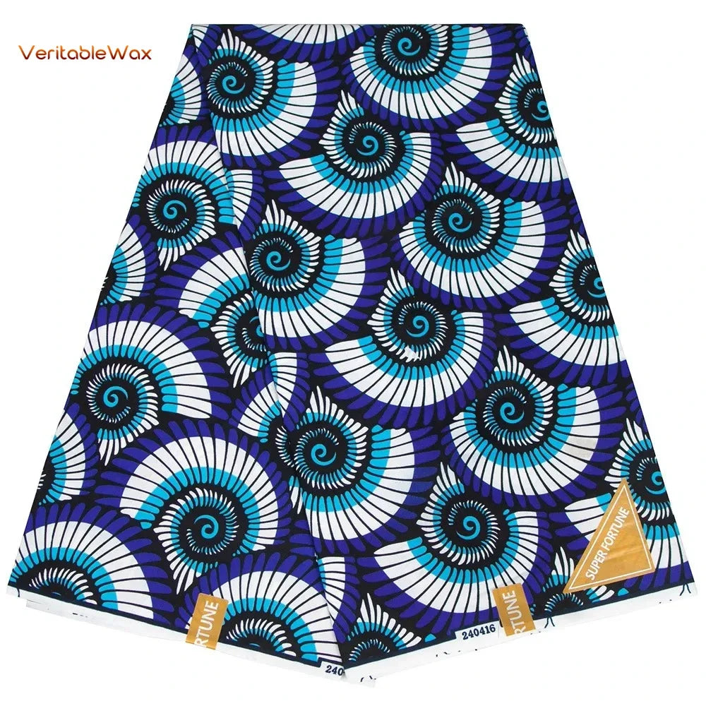 Ankara African Double Print Batik, Real Wax Fabric, Sewing Wedding Dress, Quilting, Polyester