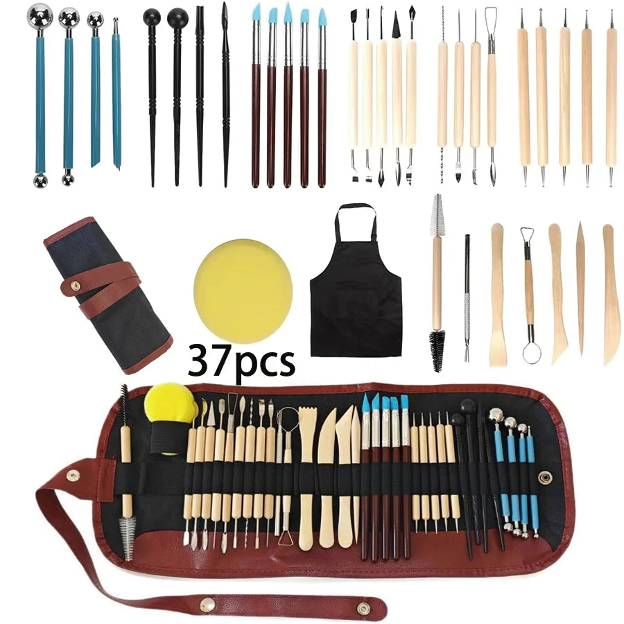Pottery Clay Sculpting Tools Kit 8-62 PCS/Set, Cerramic Wax Clays Carving Tool