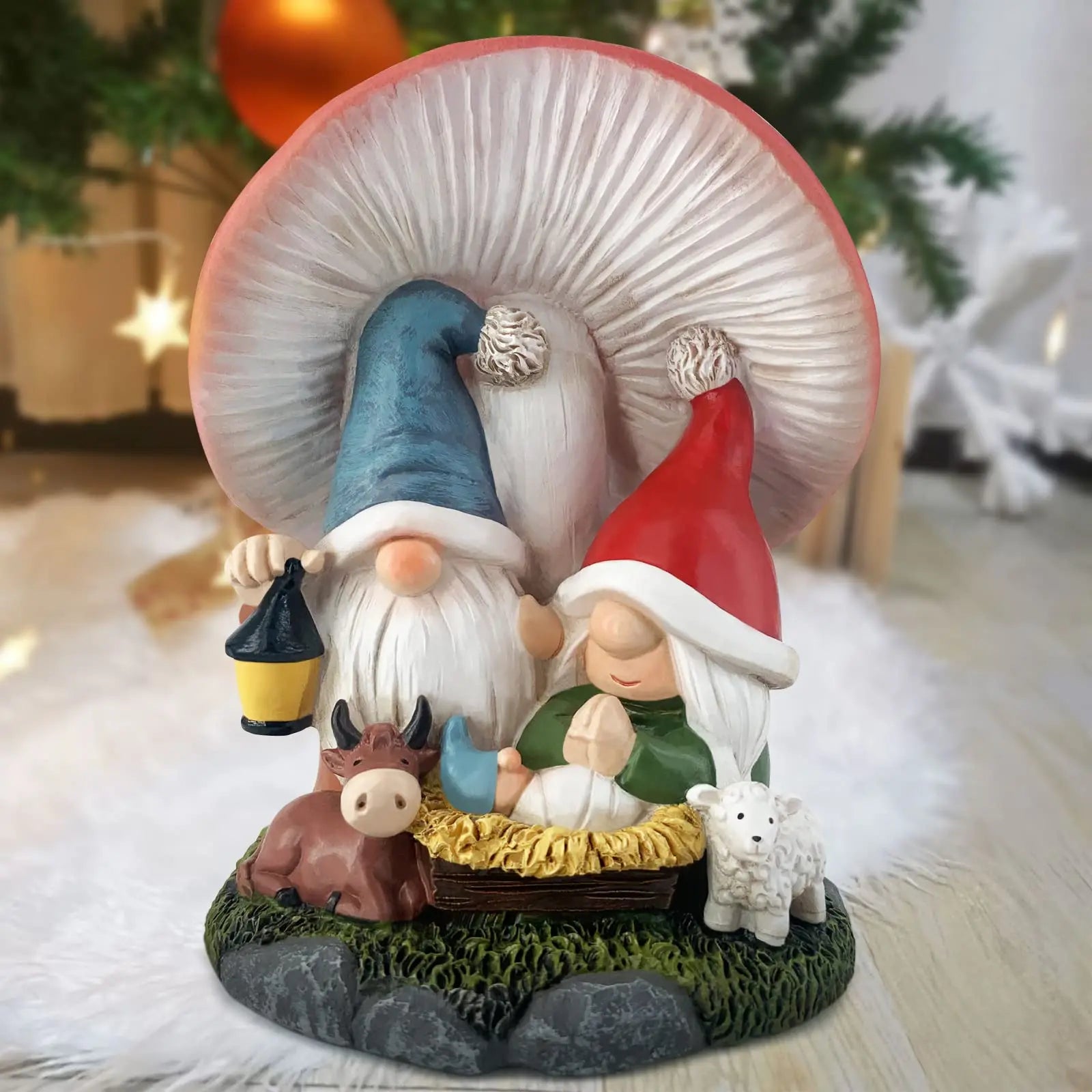 Christmas Indoor Decoration Gnome Nativity Scene