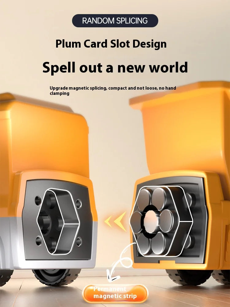 Children's Magnetic Toys Boys Building Block Assembly Construction Vehicles