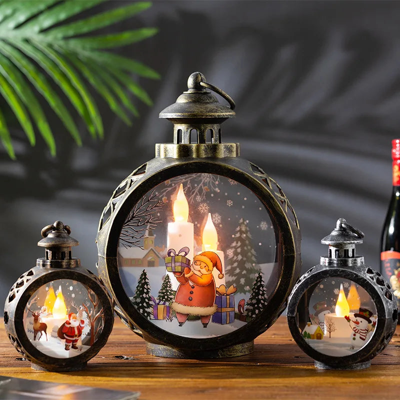 Christmas Decorations Retro Night Lights, Window Ornaments