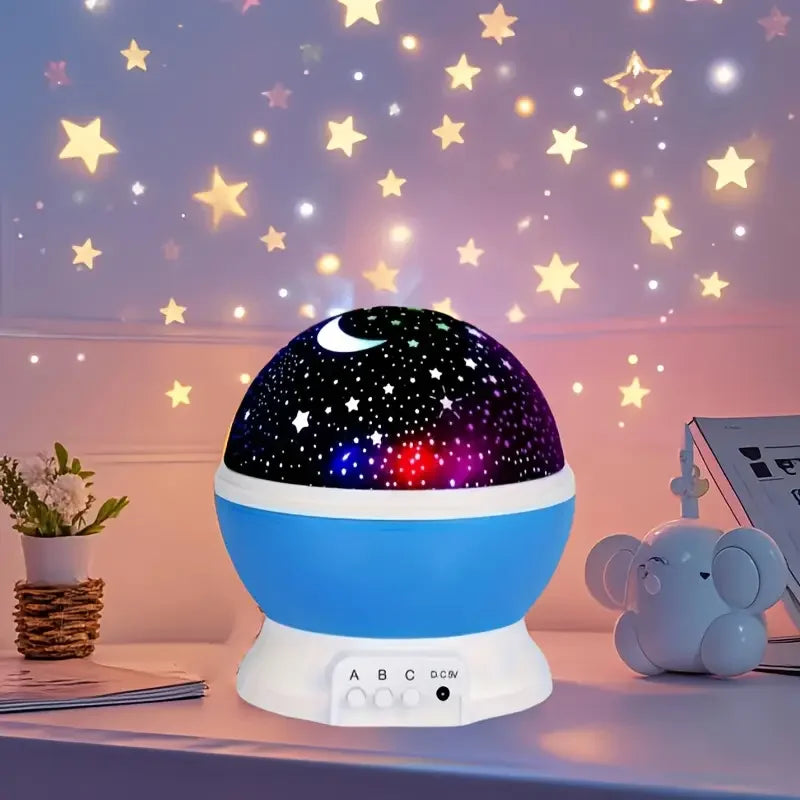 Starry Night Light Projector Moon and Stars USB 360 Degrees Rotatable