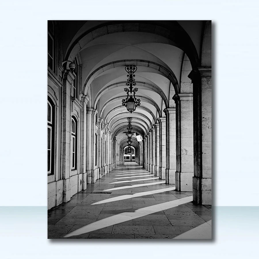 Wall Art Prints Scandinavian Nordic Black and White, Canvas