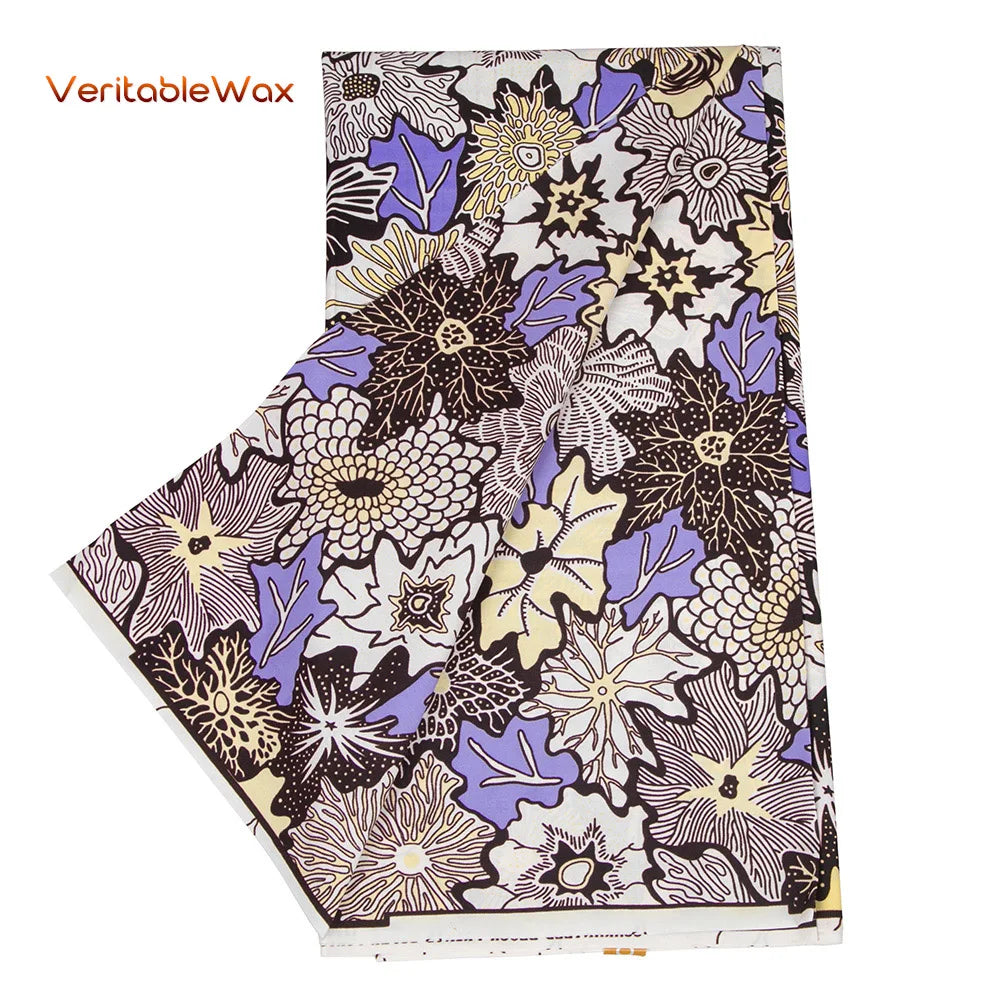 Ankara African Double Print Batik, Real Wax Fabric, Sewing Wedding Dress, Quilting, Polyester
