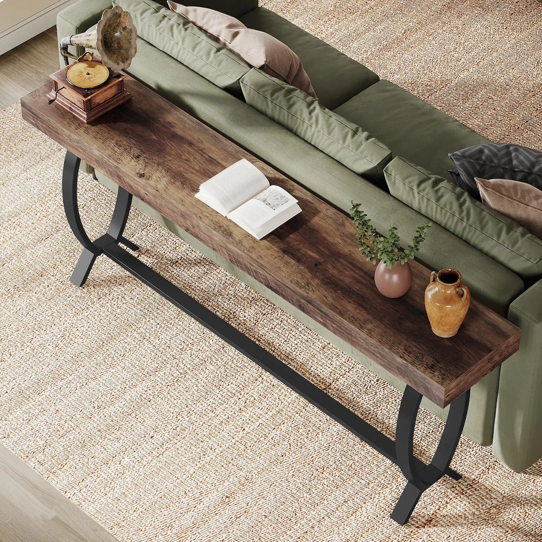 Tribesigns Console Foyer Table, 70.87-inch Table, Farmhouse Behind Couch Table