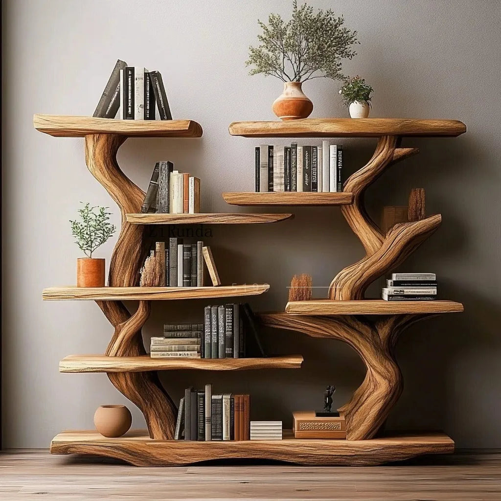 Chinese Solid Wood, Natural Edge Shelf