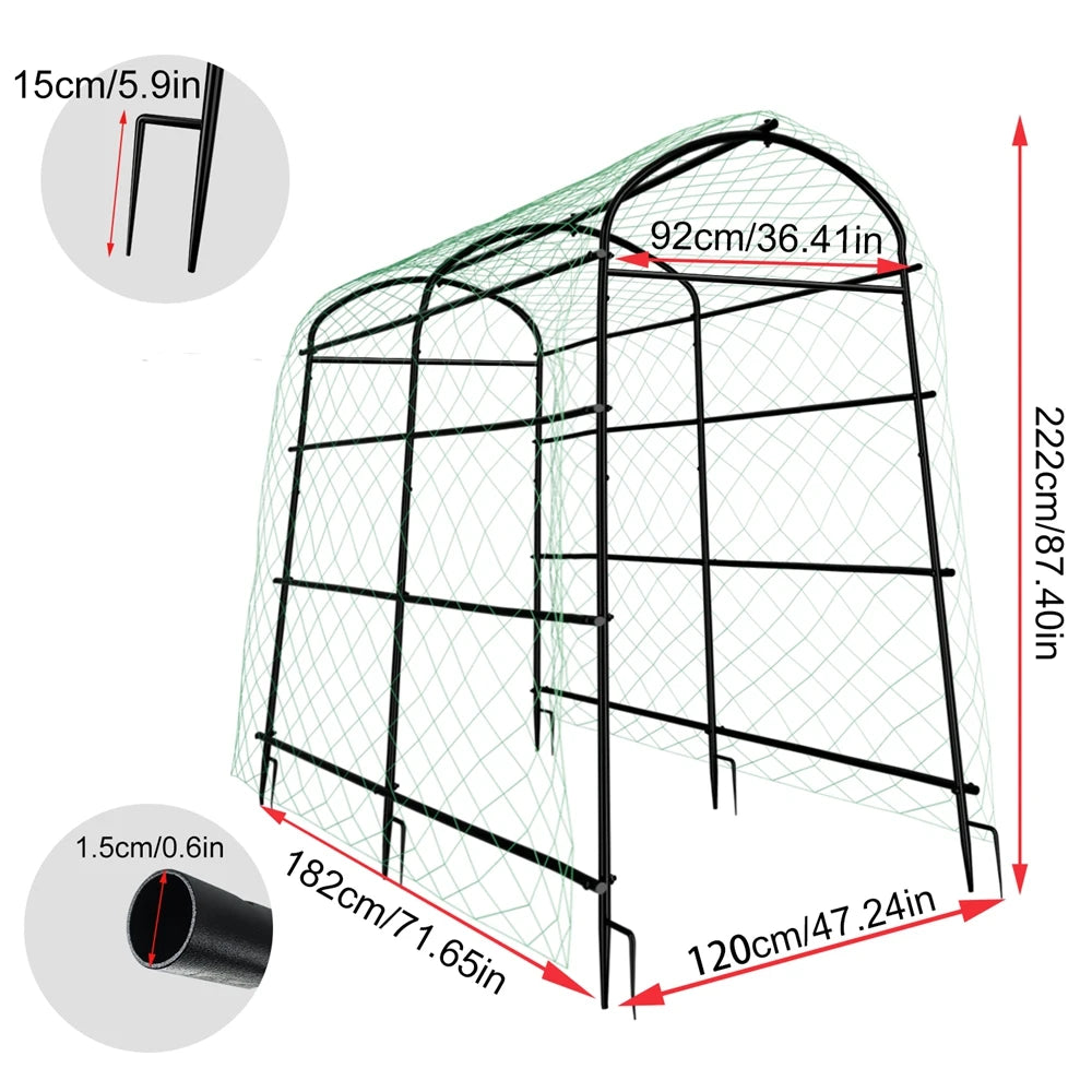 U-Shaped Metal Trellis, Support Frame For Climbing Plants