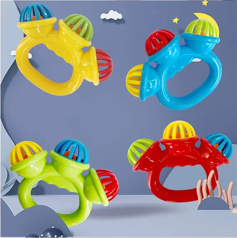 1/4pcs Newborn Hand Rattle, Grasping Hand Toy. Made of Safety Material