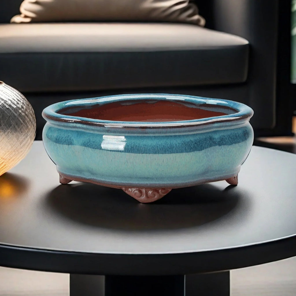 Ceramic Garden Planter Pots Elegant Breathable Pottery Bonsai Pots