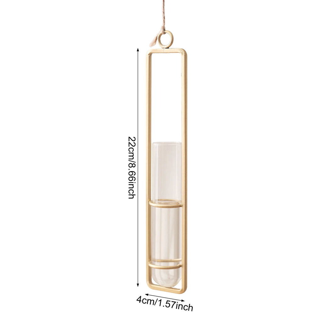 Nordic Hanging Tube Vases Clear Glass