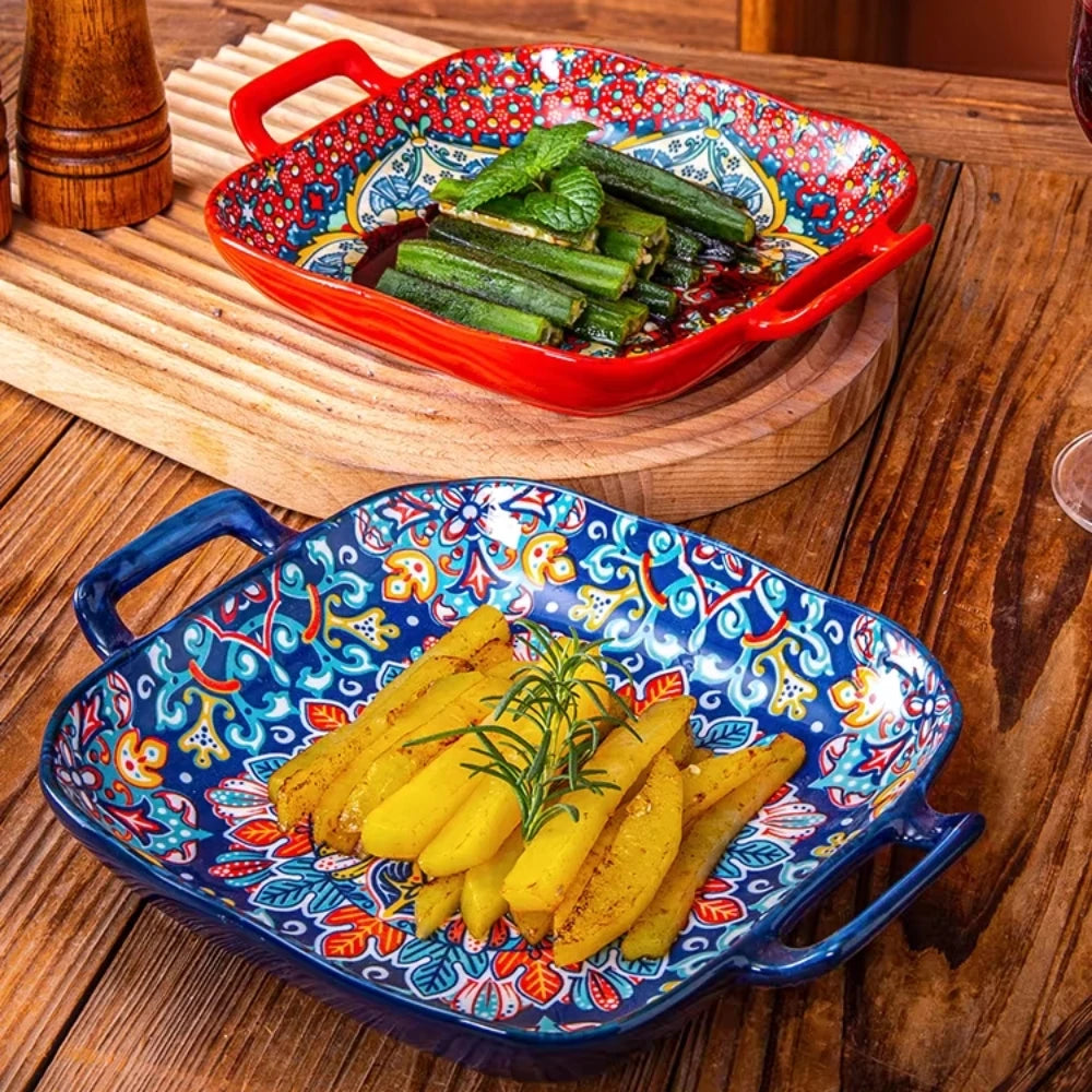 Bohemian Ceramic Microwave Safe Plate