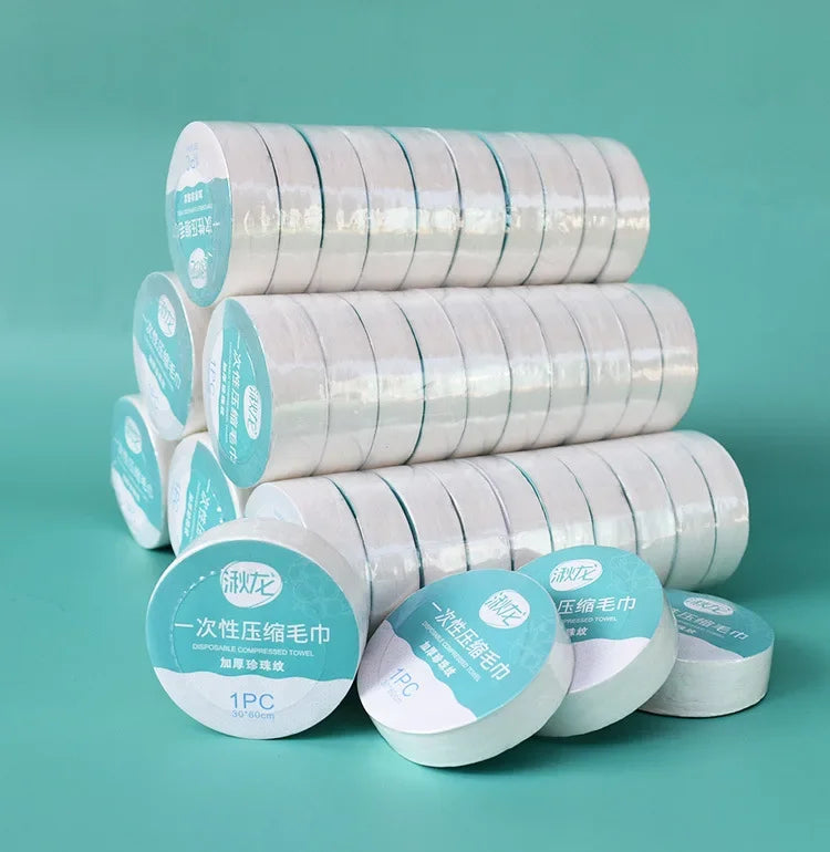 10PCS Set Compressed Towel Travel Quick Dry Wash Cloth Washable