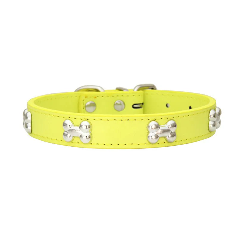 Durable Leather Dog Collars: Small, Medium, Large Size