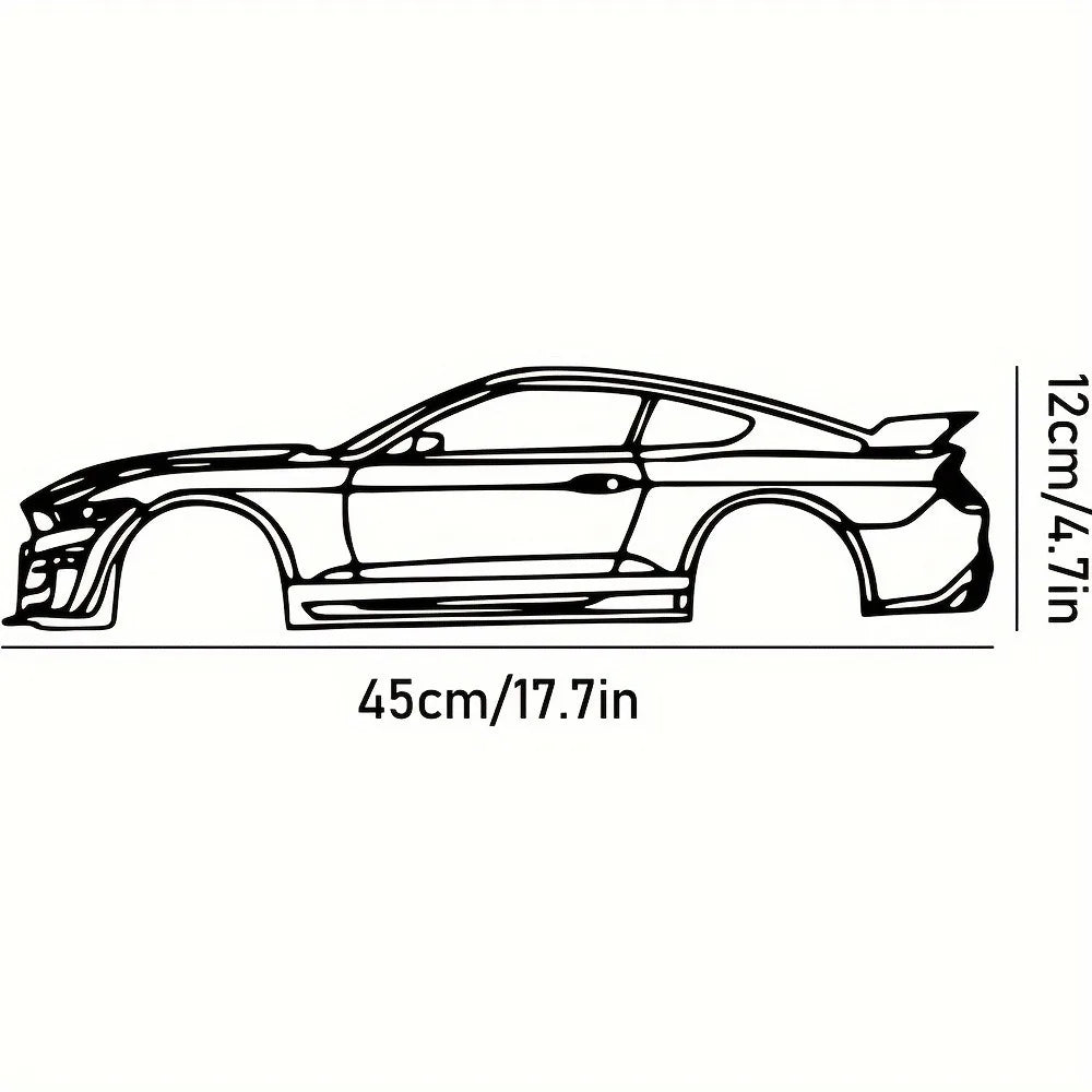 Black Metal Wall Art Sports Car