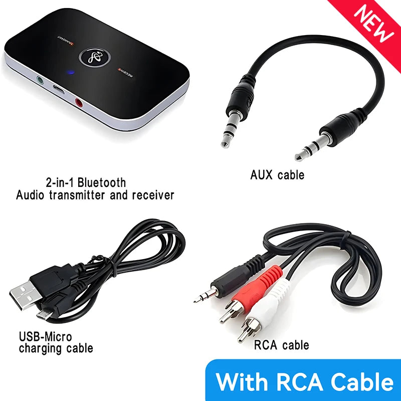 B6 2 in 1 Bluetooth 5.3 Audio Transmitter Receiver For Cat PC TV Headphone