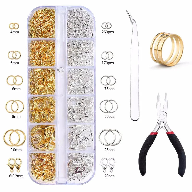 Jewelry Making Supplies Kit With Tools, Earring Charms, Jewelry Wires, Findings