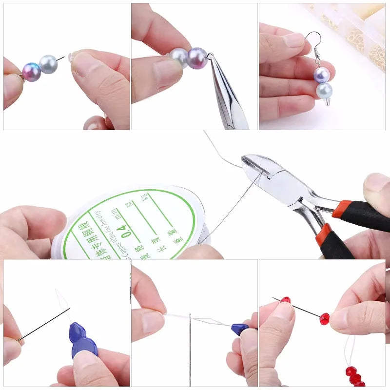 Jewelry Making Supplies Kit With Tools, Earring Charms, Jewelry Wires, Findings