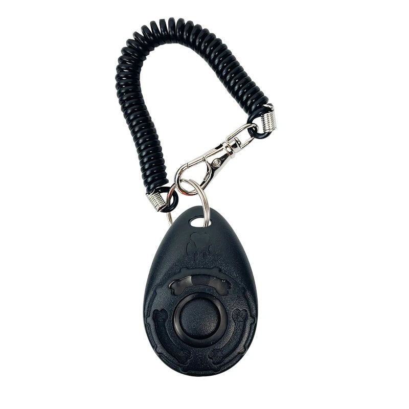 Dog Training Clicker Adjustable Wrist Strap Key Chain