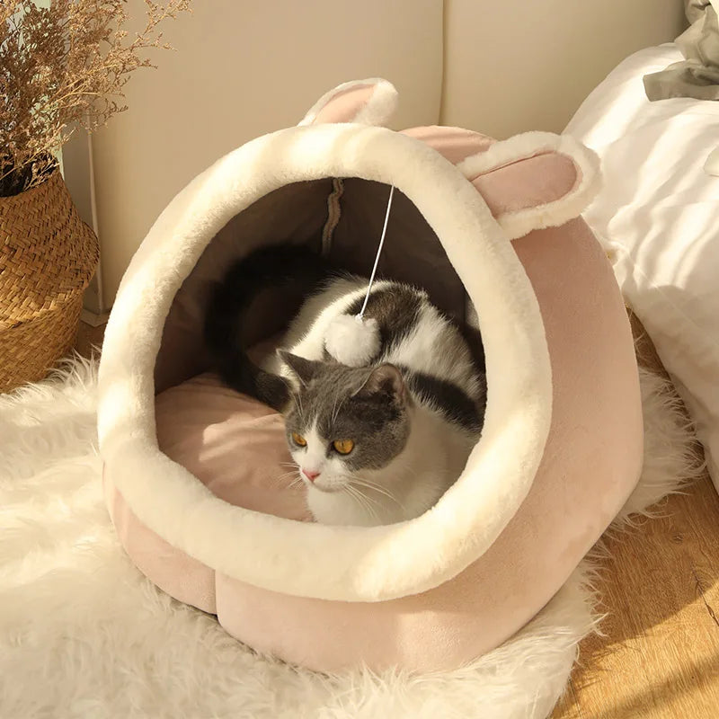 Deep Sleep Cat Bed Foldable Removable Washable Pet Sleeping Bed for Small Dogs and Cats