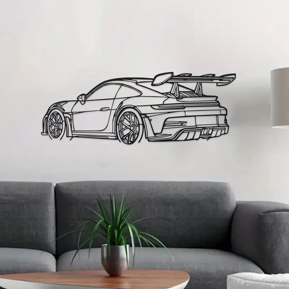 Car Black Metal Art Sleek Design Home or Office