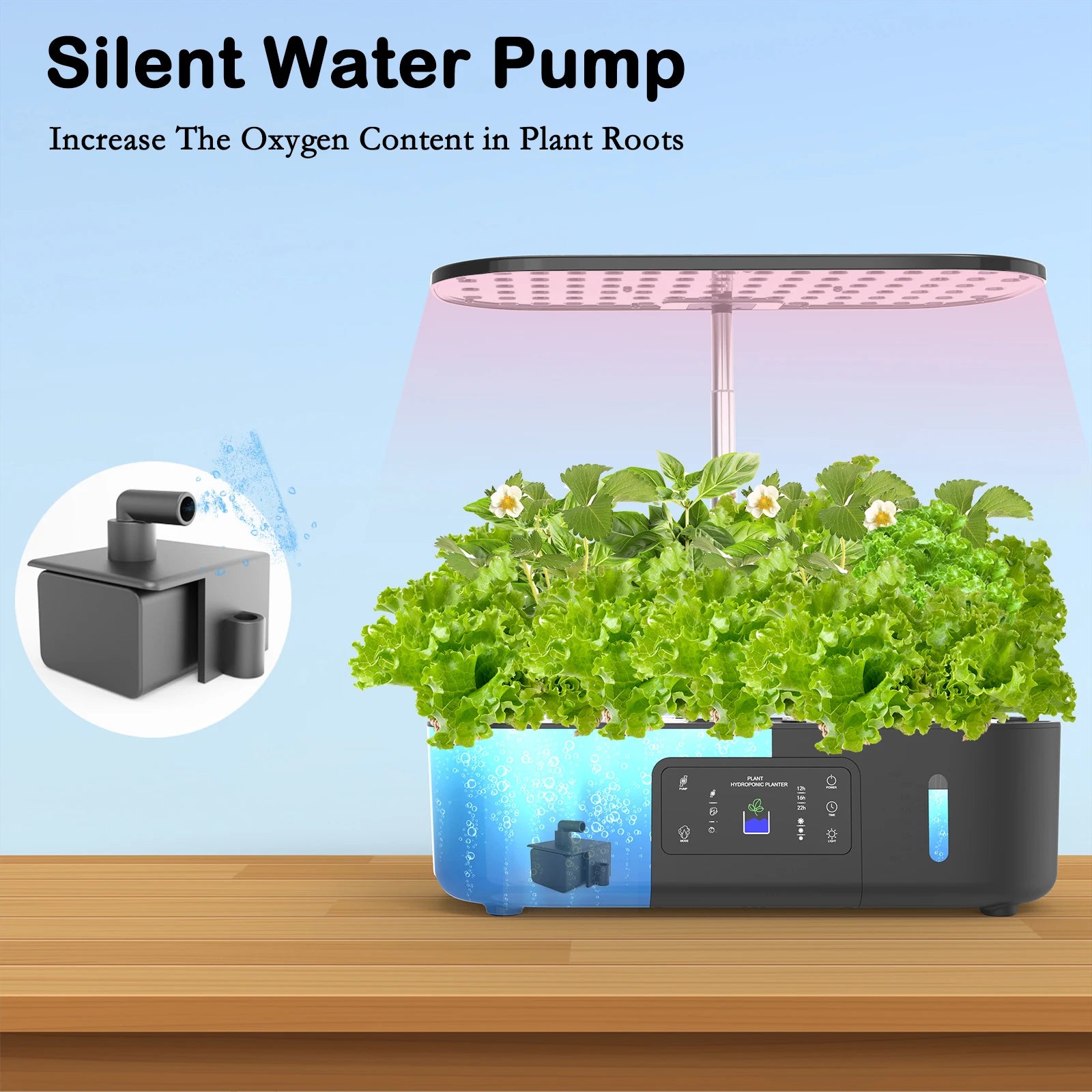 Hydroponics Growing System 13 Pods, Growth lights, Indoors