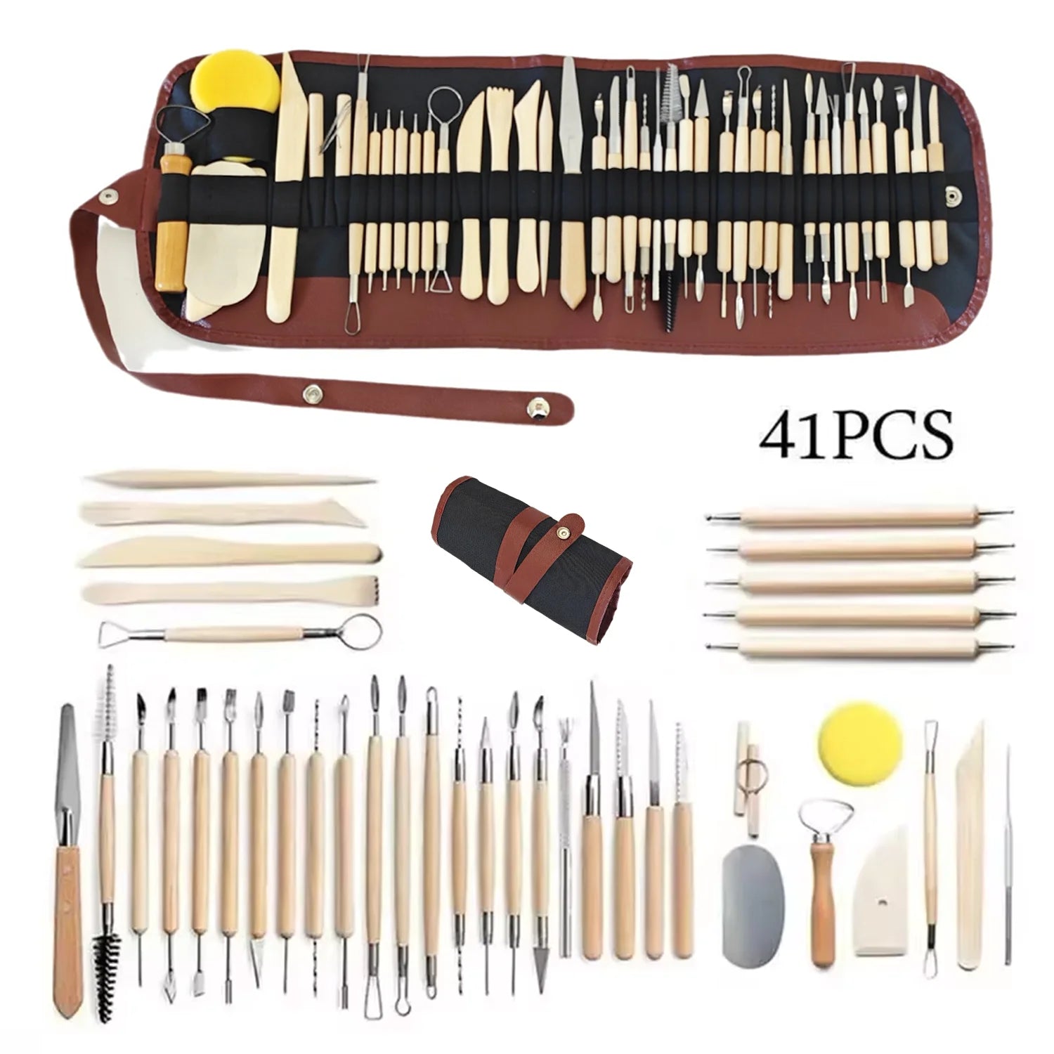 Pottery Clay Sculpting Tools Kit 8-62 PCS/Set, Cerramic Wax Clays Carving Tool