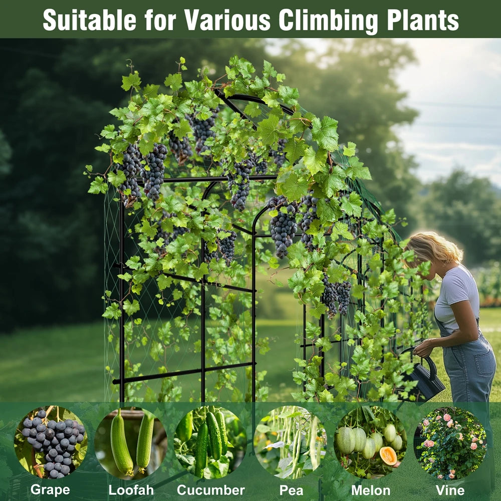U-Shaped Metal Trellis, Support Frame For Climbing Plants