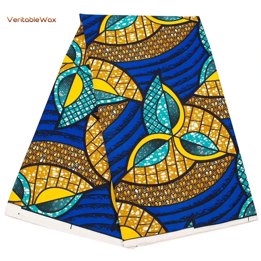 Ankara African Double Print Batik, Real Wax Fabric, Sewing Wedding Dress, Quilting, Polyester