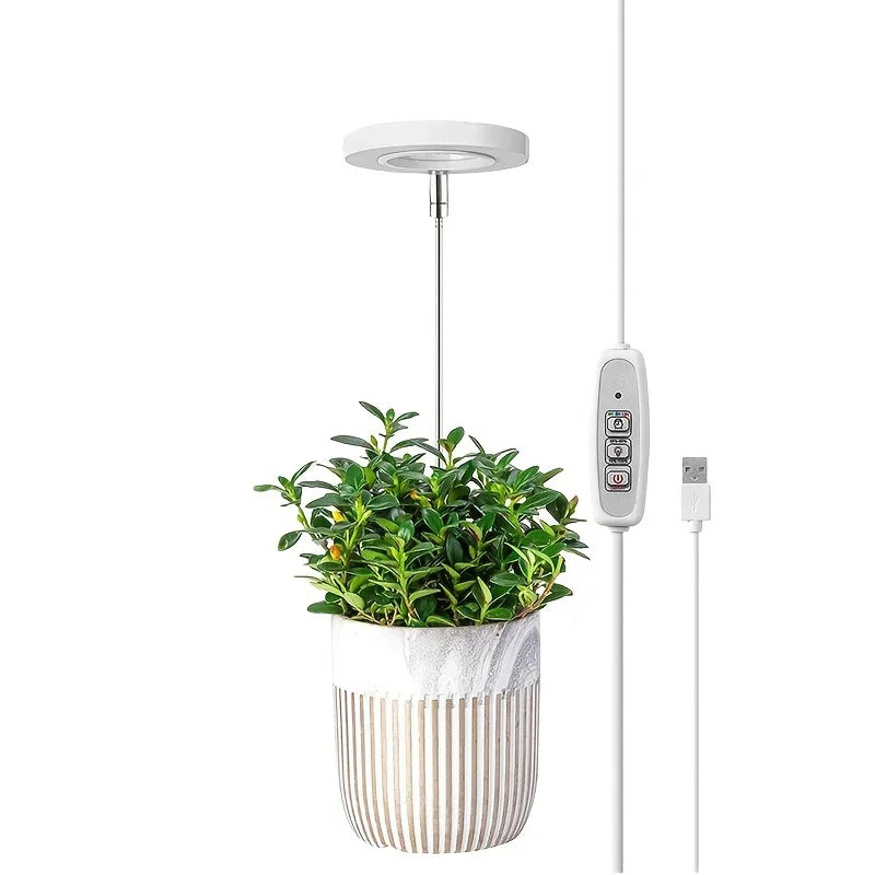 Full Spectrum LED Grow Light Indoor Adjustable, Timer, USB Powered