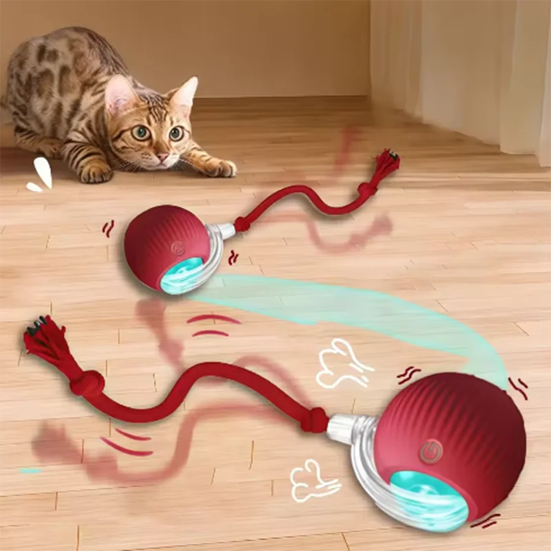 Intelligent Interactive Cat Ball , Long Lasting and Durable, Easy to Clean, Obstacle Avoidance