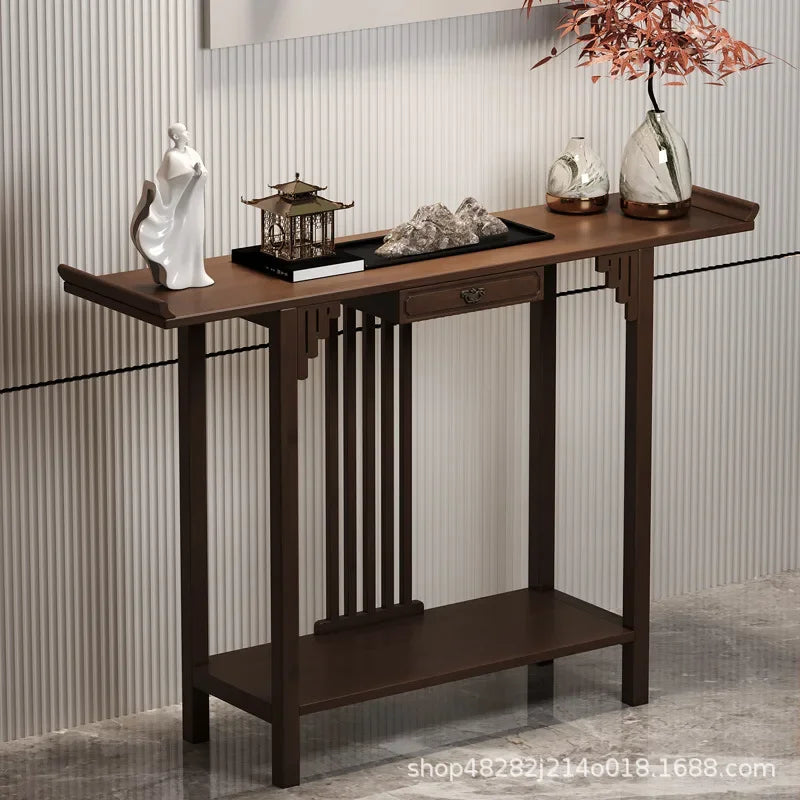Chinese-Style Foyer or Entrance table, Bamboo and solid Wood